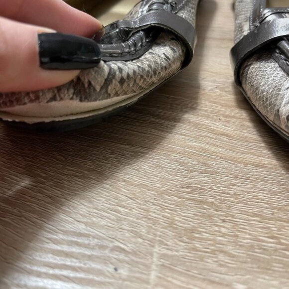 Circa Joan & David Luxe Womens Vegan Leather Python Snake Print Loafers Size 8.5 - Picture 7 of 10